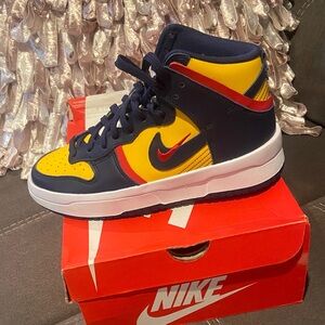 Nike Womens Sneakers Dunks- Navy, Yellow, Red